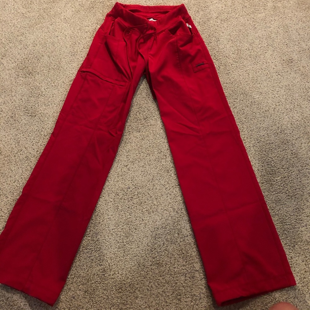 Cherokee infinity red scrub pants